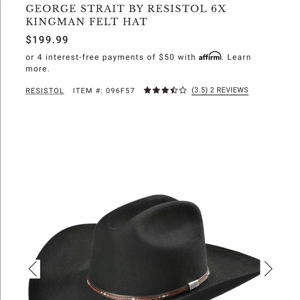 Brand new Resistol western hat